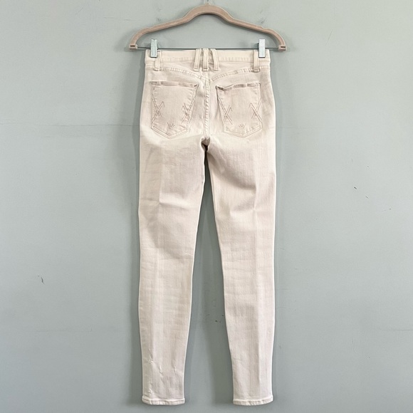 McGuire Isabeli Mid Rise Lace-Up White Skinny Jeans - Picture 6 of 10